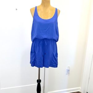 🌞 NWOT BCBG silk lapis romper Sz large
